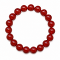 Natural Red Agate Bracelet, 10mm Handmade Gemstone Beads