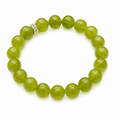 10mm Xiuyan Jade Bracelet – Natural Gemstone Stretch Bracelet