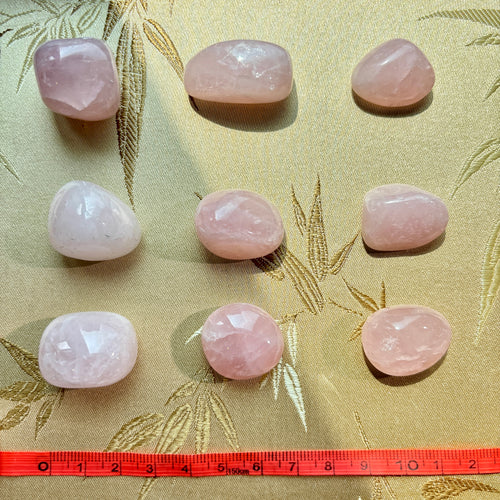 1.5-2.5cm Natural Rose Quartz Rough Stones | 2-Piece Crystal Set
