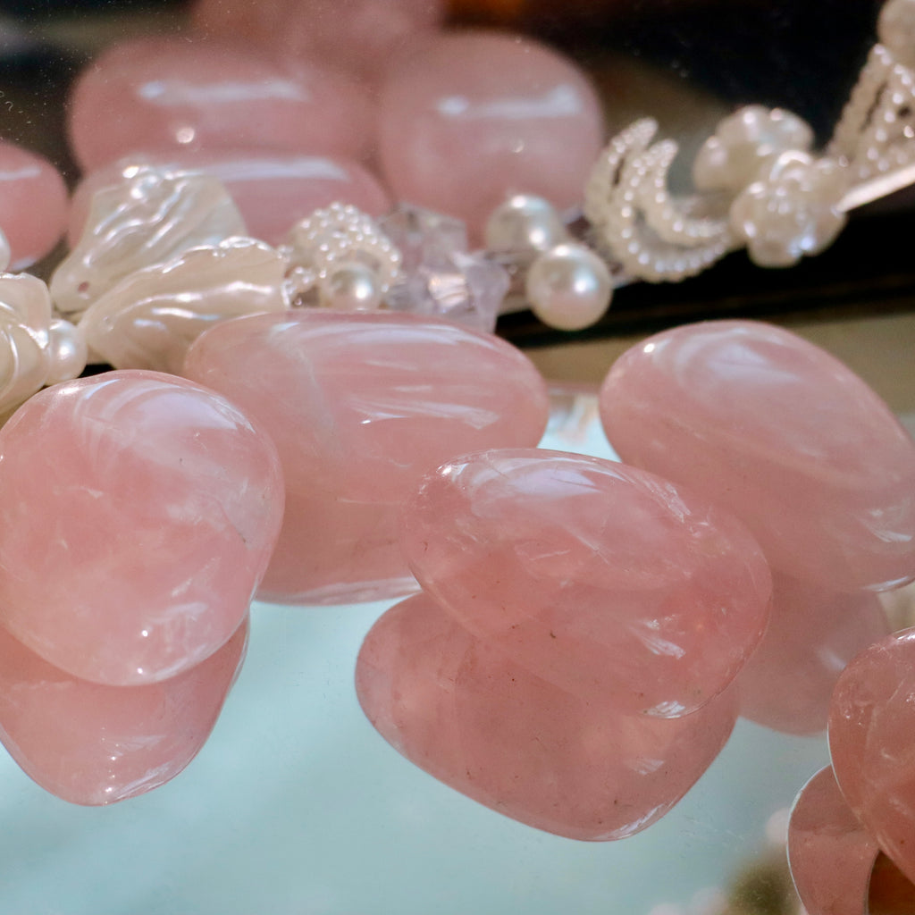 2.5-3.5cm Natural Rose Quartz Rough Stones | 2-Piece Crystal Set
