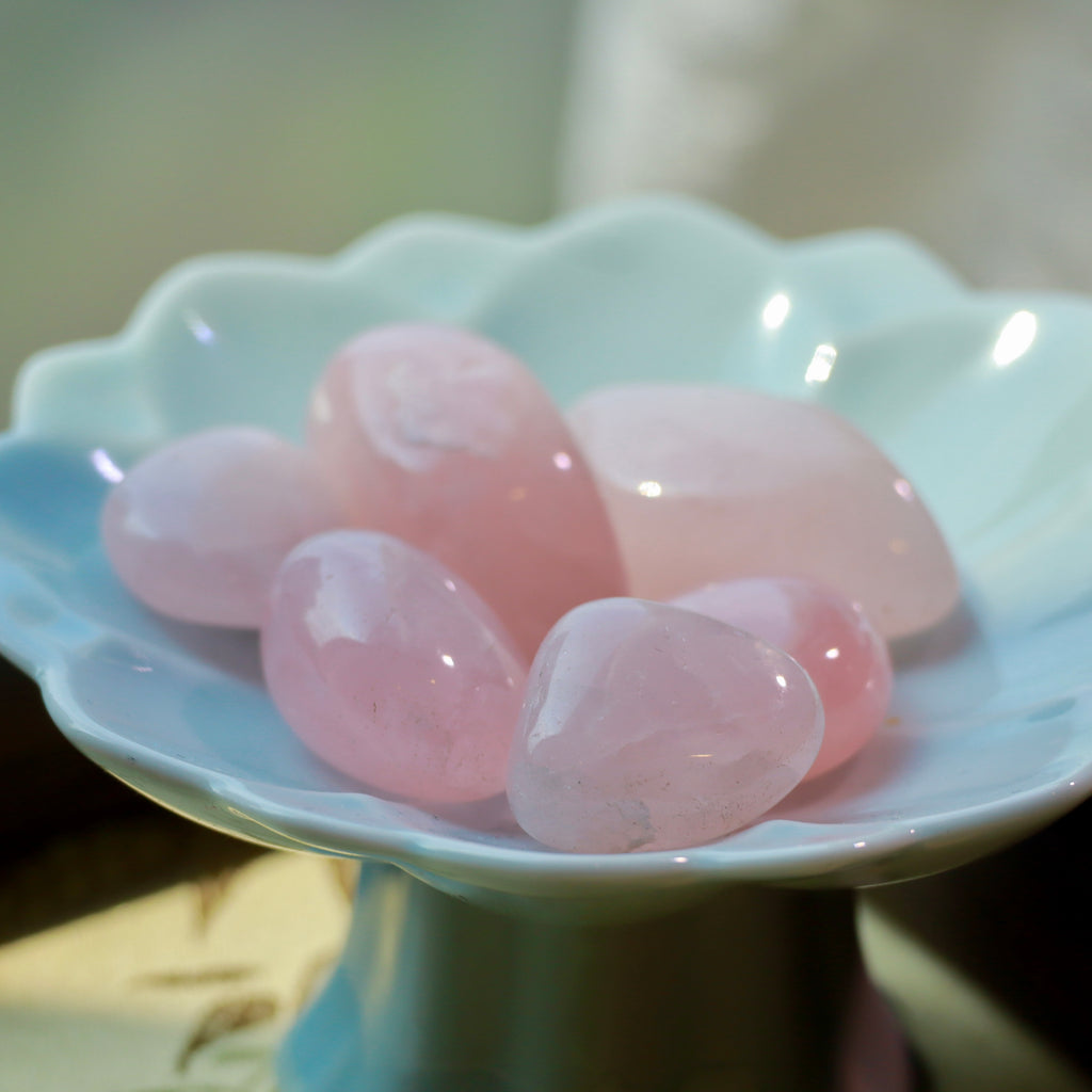 1.5-2.5cm Natural Rose Quartz Rough Stones | 2-Piece Crystal Set
