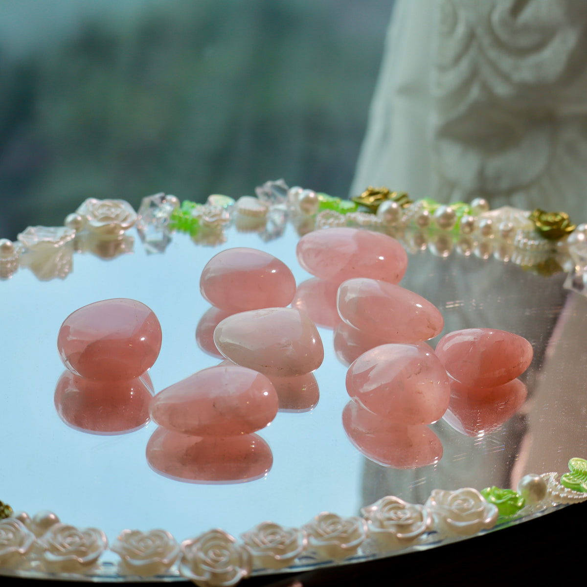 2.5-3.5cm Natural Rose Quartz Rough Stones | 2-Piece Crystal Set