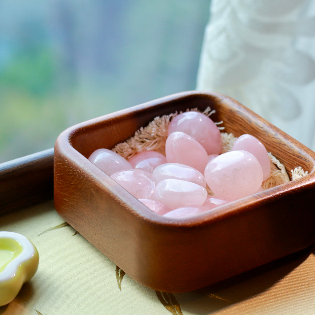 1.5-2.5cm Natural Rose Quartz Rough Stones | 2-Piece Crystal Set
