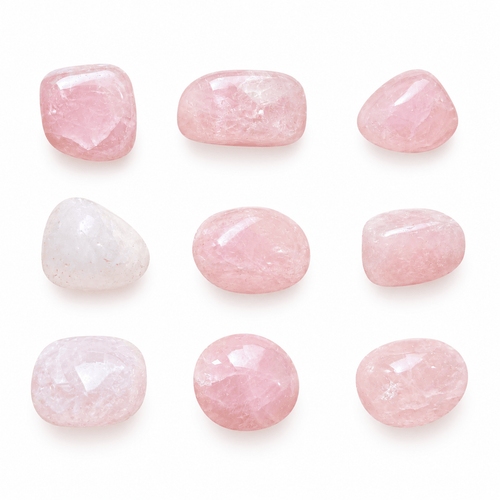 1.5-2.5cm Natural Rose Quartz Rough Stones | 2-Piece Crystal Set - DancingMotes