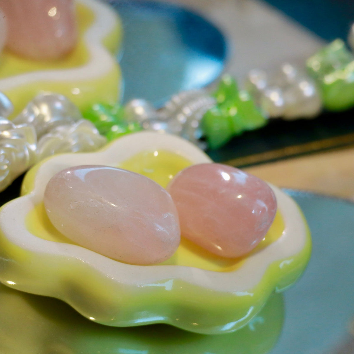 1.5-2.5cm Natural Rose Quartz Rough Stones | 2-Piece Crystal Set - DancingMotes