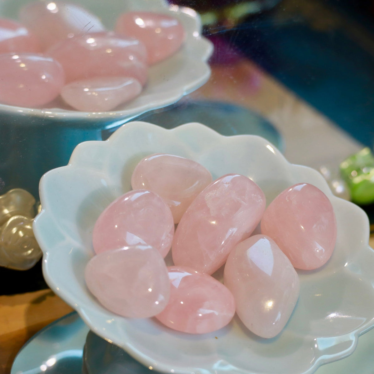 1.5-2.5cm Natural Rose Quartz Rough Stones | 2-Piece Crystal Set - DancingMotes