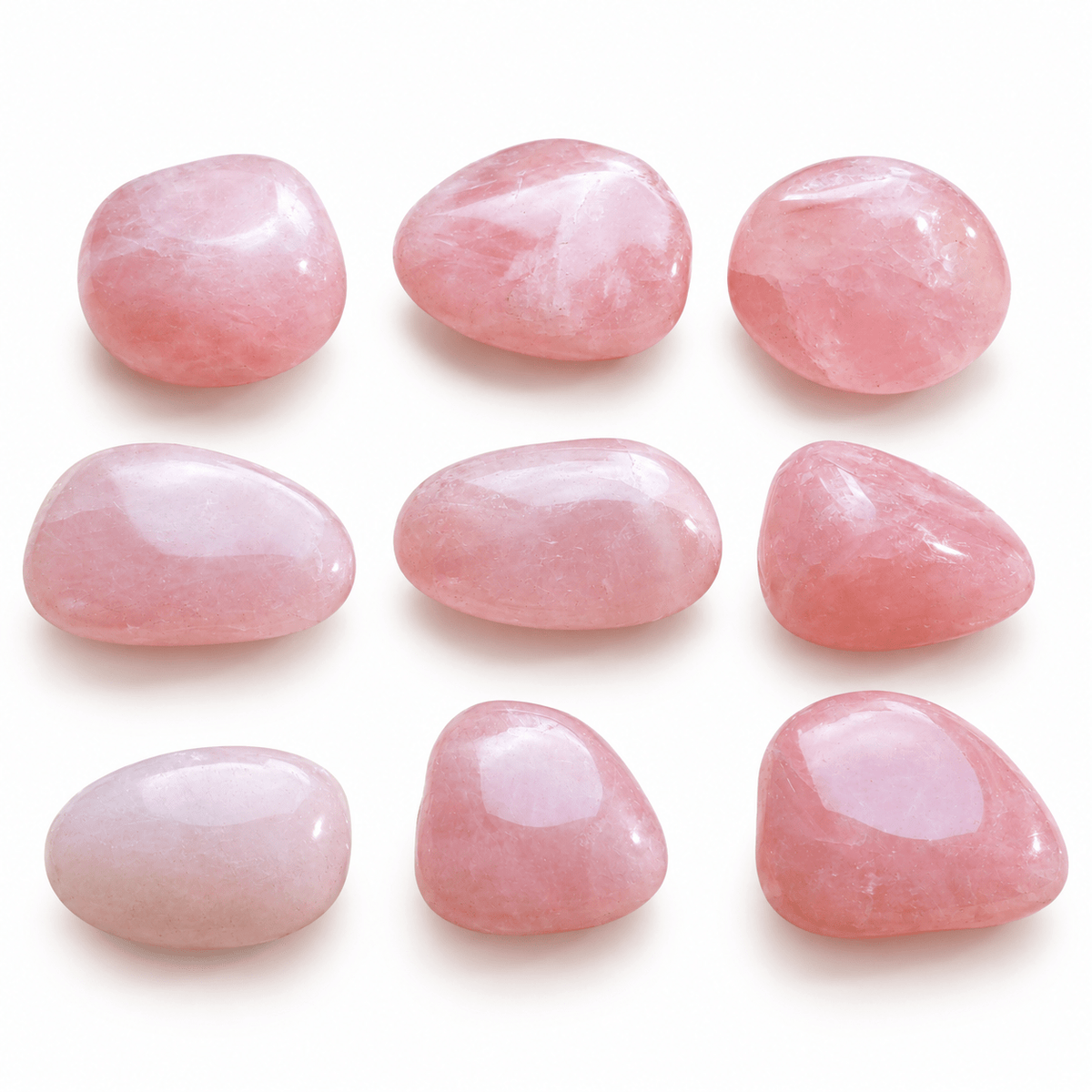 2.5-3.5cm Natural Rose Quartz Rough Stones | 2-Piece Crystal Set - DancingMotes