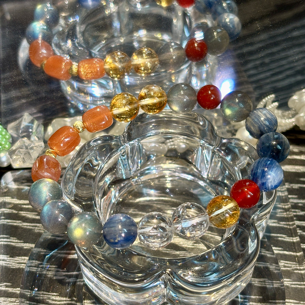 Blue_Kyanite_Gray_Moonstone_Bracelet_with_Sunstone03 - DancingMotes