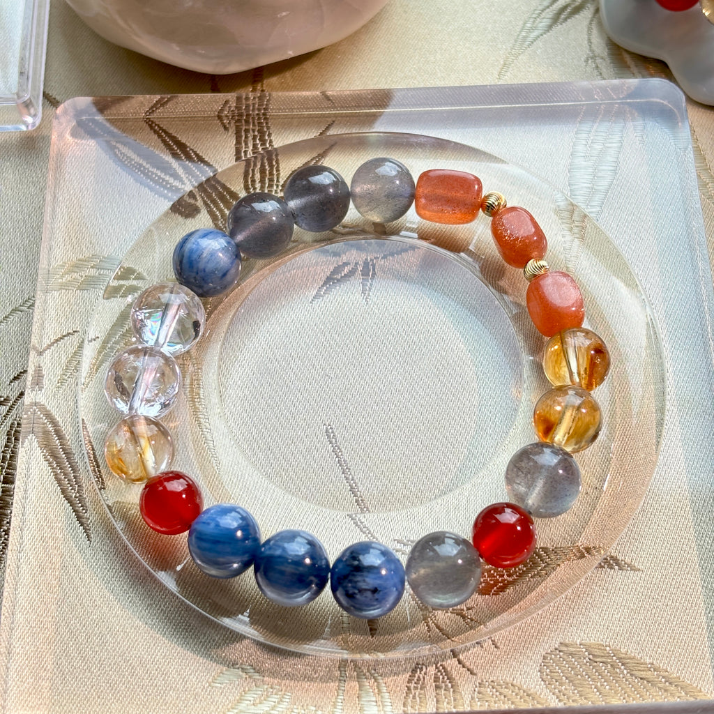 Blue_Kyanite_Gray_Moonstone_Bracelet_with_Sunstone09 - DancingMotes