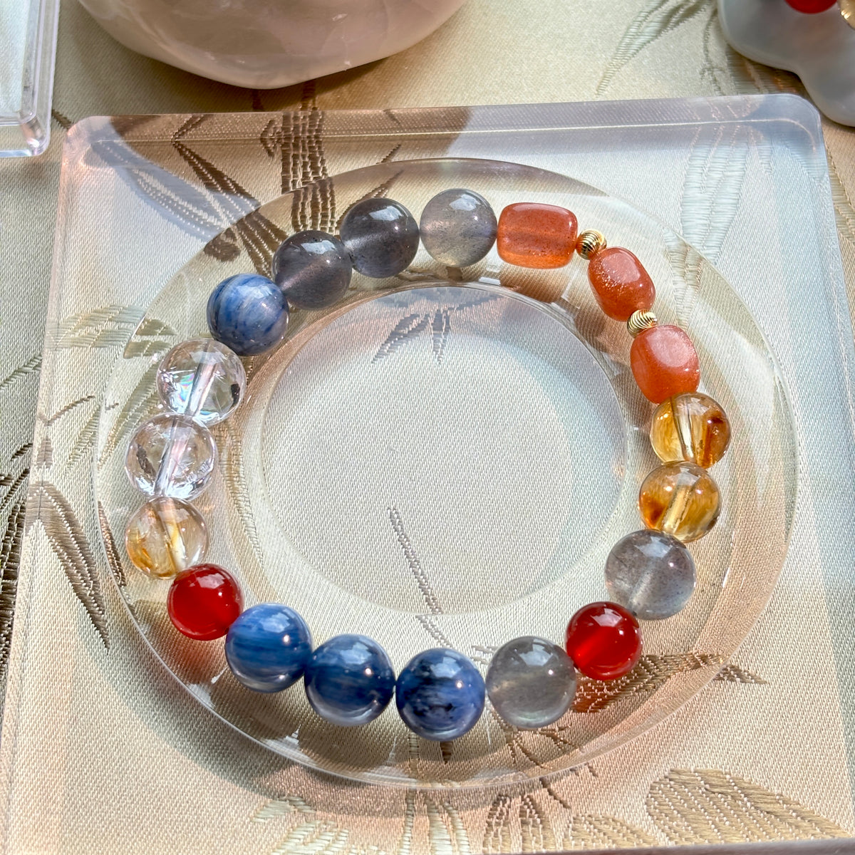 Blue_Kyanite_Gray_Moonstone_Bracelet_with_Sunstone09 - DancingMotes